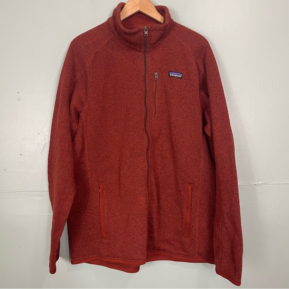 Patagonia Men’s Better Sweater Fleece Jacket Full Zip Barn Orange Size XXL